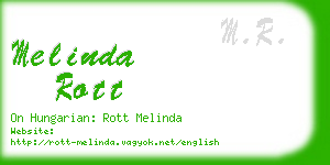 melinda rott business card